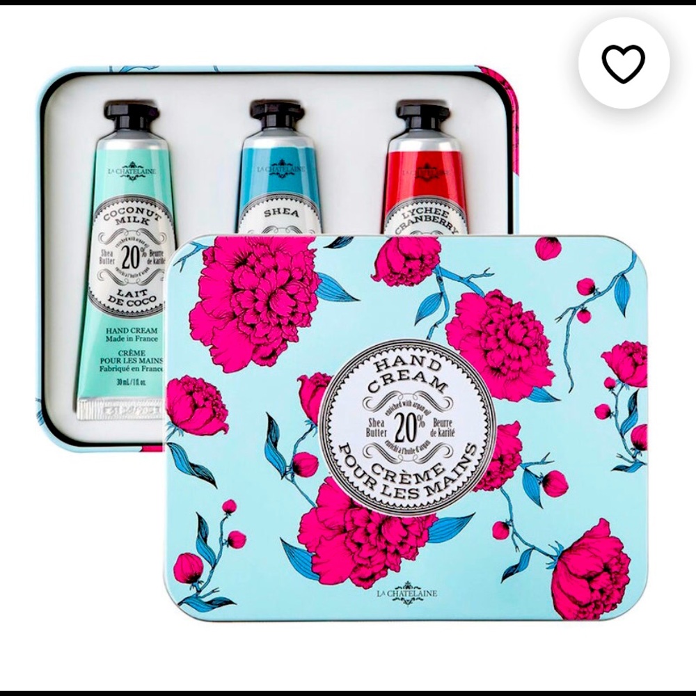NWT La Chatelaine Holiday Hand Cream Trio Aqua